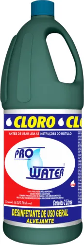 CLORO LÍQUIDO PRO WATER FRASCO 2L - PRO WATER