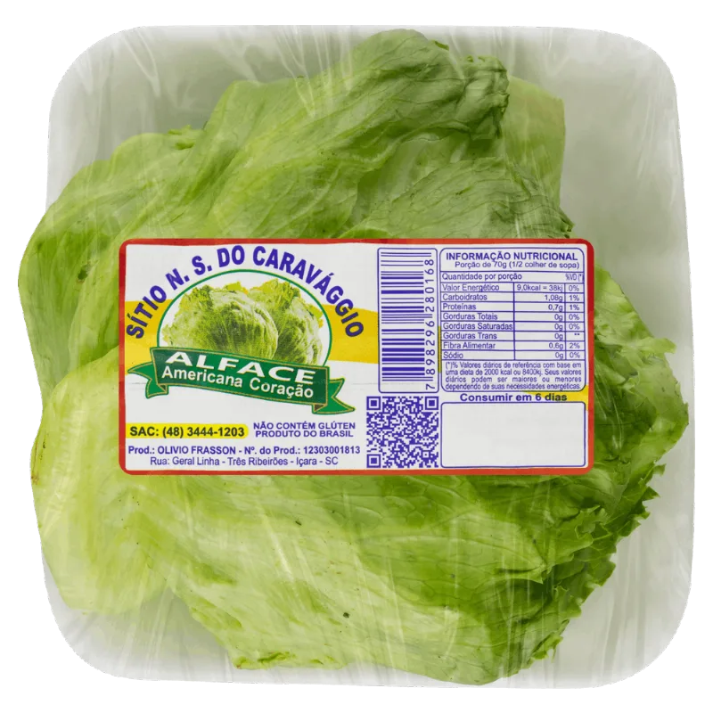 Coração de Alface Americana Sítio N.S. Caravaggio 200g