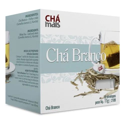 Chá Branco Cx10 Sachês De 1,1g Chámais - CHAMAIS - Mercearia