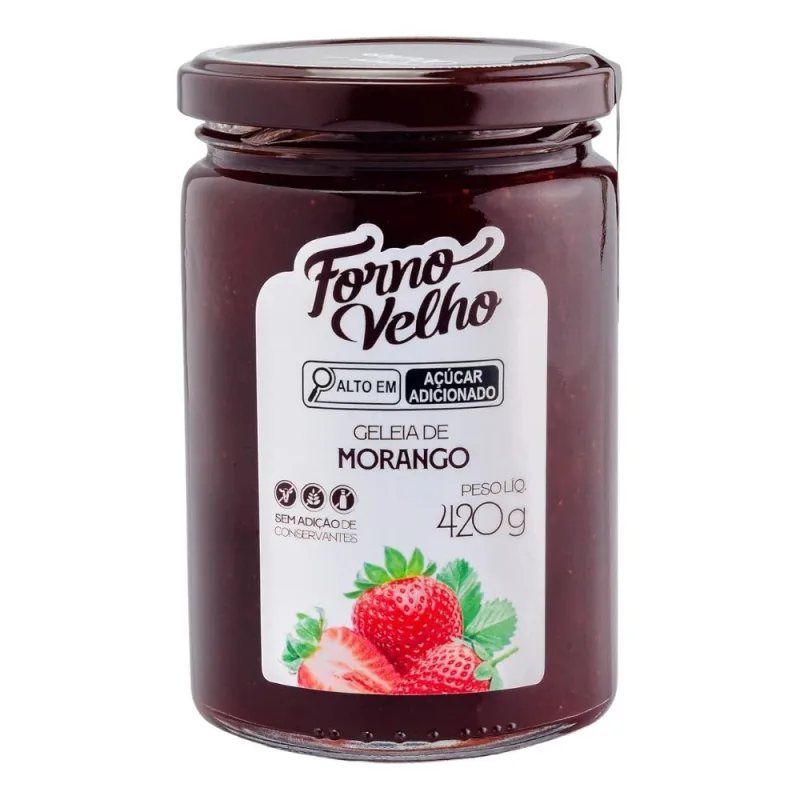 Geleia Morango Forno Velho 420g - Forno Velho - Mercearia