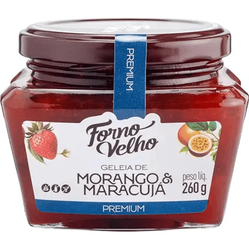 Geleia Forno Velho Morango E Maracujá 260g