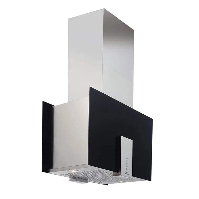 Coifa de Ilha Venturi Narcisse 65cm Inox e Vidro Preto 220V K4629IT