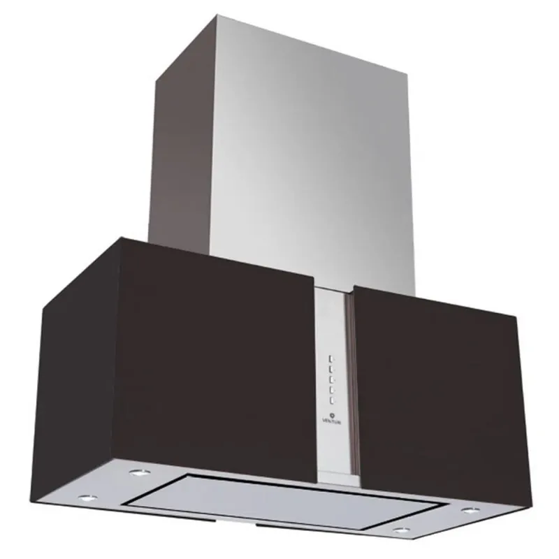 Coifa de Parede Venturi Murano 76cm Inox e Vidro Preto 220V K5502IT