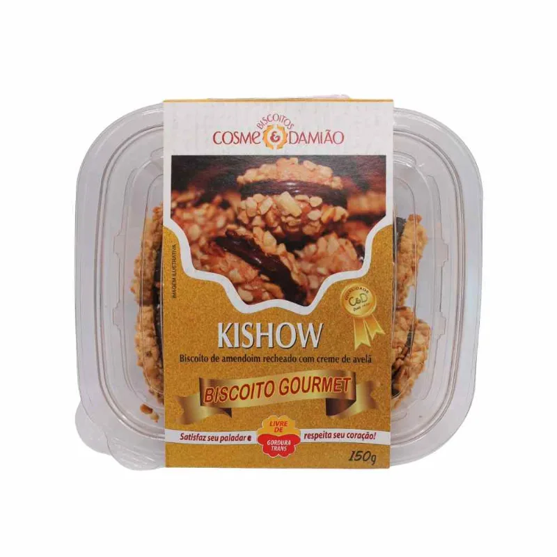 Biscoito Amendoim Com Creme Avelã Kishow 150g