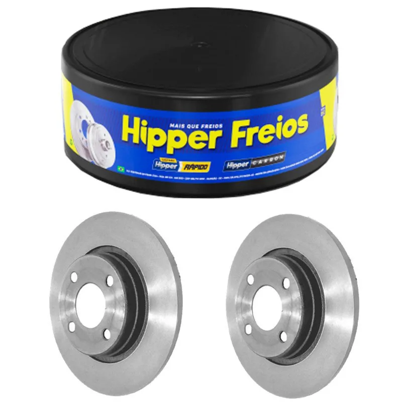 Par Disco Freio Clio Logan Sandero Diant Sólido HipperFreios
