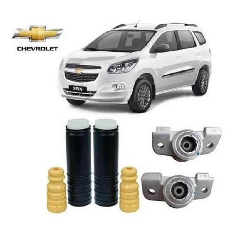 Par Kit Coxim Batente Coifa Amortecedor Traseiro Gm Spin 2013 2014 2015