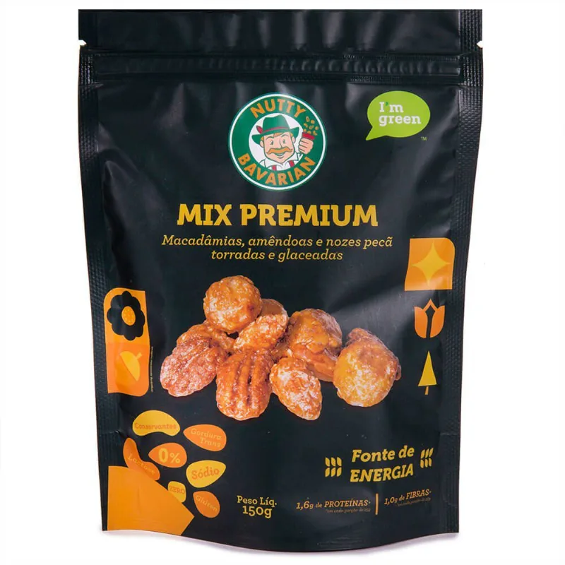 Mix Premium Glaceado e Torrado Nutty Bavarian 150g