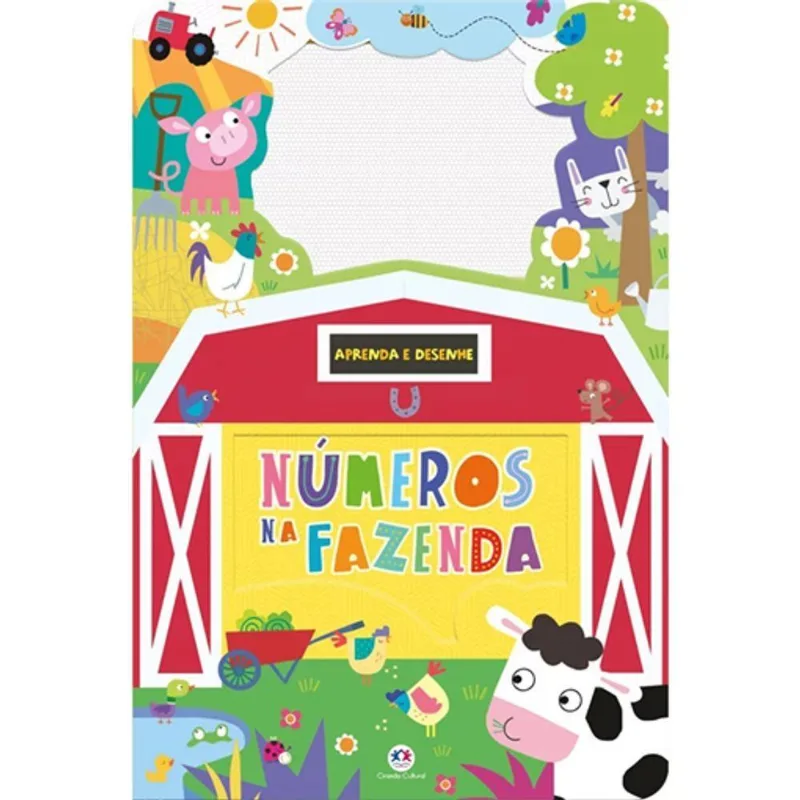 Livro Infantil Lousa Magnética Números Na Fazenda Aprenda E Desenhe Lombada Quadrada Ciranda