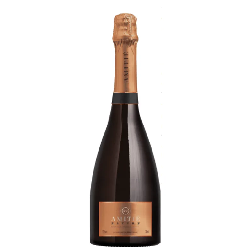 Espumante Brasileiro Branco Nature Amitié Chardonnay Serra Gaúcha Garrafa 750ml