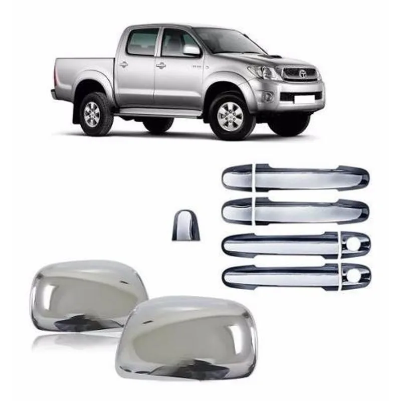 Kit Aplique Cromado Maçaneta Retrovisor Toyota Hilux 2005 À 2011