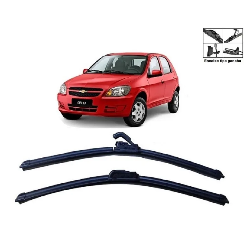 Kit Palheta Limpador Parabrisa Para-brisa Dianteiro Chevrolet Celta 2004 À 201