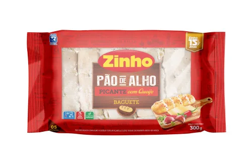 PAO DE ALHO ZINHO 300G PICANTE - ZINHO - Produtos De Pastelaria