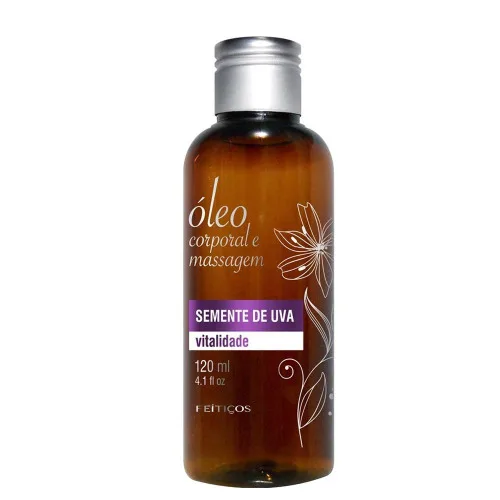 Oleo De Massagem Semente De Uva 120ml Feitiço - FEITICOS - Higiene E Beleza