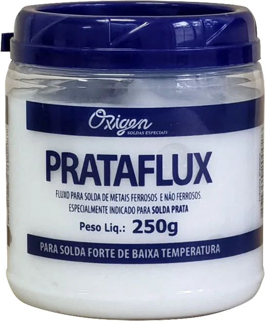 Fluxo para solda prata 250 g prataflux - OXIGEN - OXIGEN - Solda