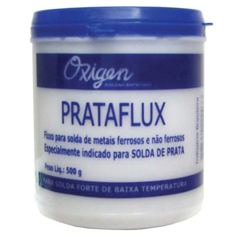 Fluxo para solda prata 500 g prataflux - OXIGEN - OXIGEN - Solda