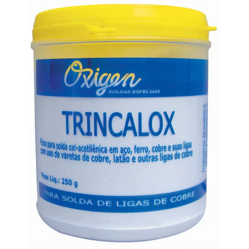 Fluxo para solda latão em pó com 250 g trincalox - OXIGEN - OXIGEN - Solda