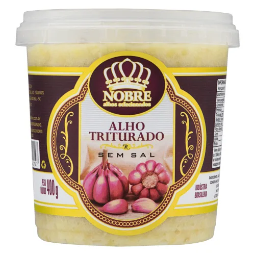 ALHO TRITURADO SEM SAL NOBRE POTE 400G - NOBRE