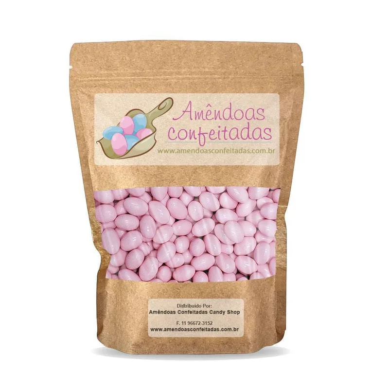 Amêndoas Confeitadas Rosa Bebê Classic 250 Unidades - Não Informado - Mercearia