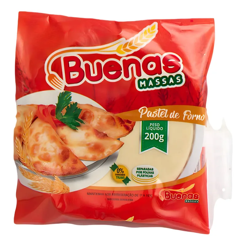 Massa para Pastel Buenas Massas Forno 200g - BUENAS MASSAS - Frios E Laticinios