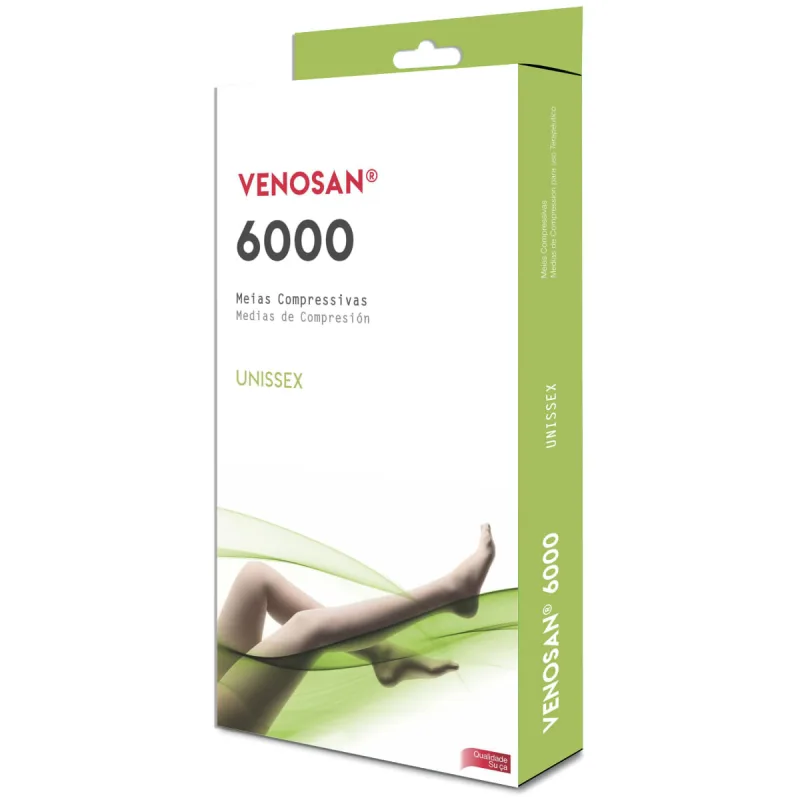Meia de Compressão 3/4 6000 - Venosan - Bronze - 20-30mmHg - Aberta - Tamanho M - Venosan - Conveniencia