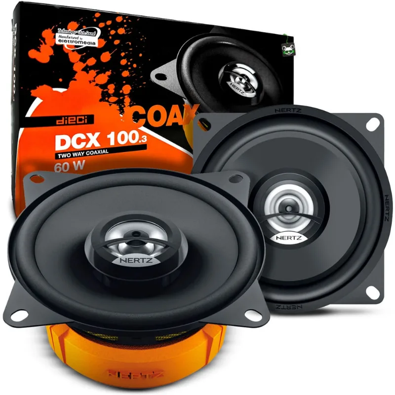 Kit Par Alto Falante Coaxial 60w 4 Polegadas dcx 100 Hertz
