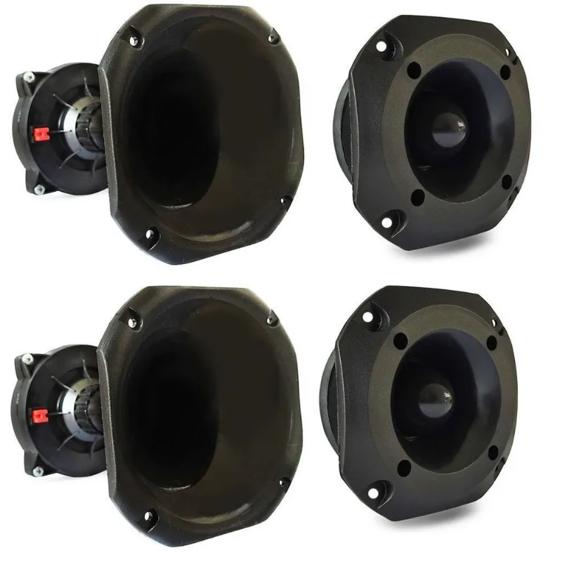 Kit 2 Driver Corneta Curta 2 Super Tweeter Tuiter 100w Hiken