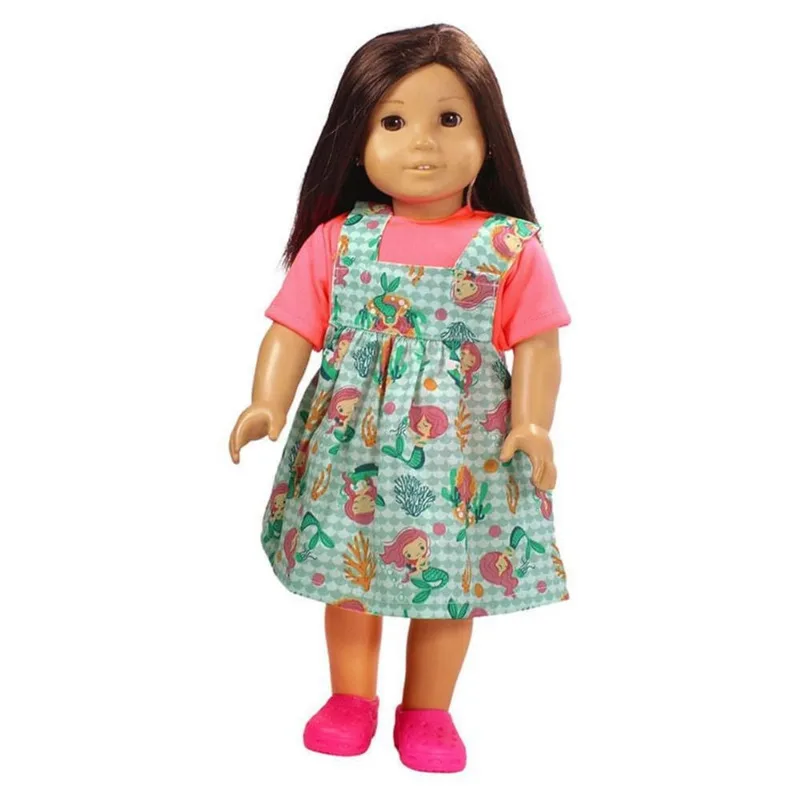 Roupa Boneca American Girl E Our Generation Salopete Sereia