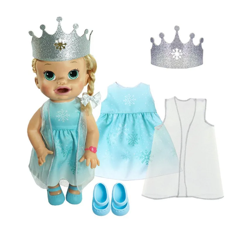 Roupa De Boneca Baby Alive 40cm Sola 7cm - Princesa Frozen