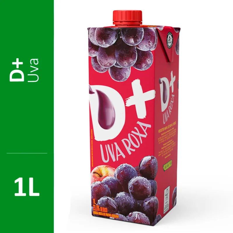 Suco D+ Uva Tetra Pak 1 Litro - D+