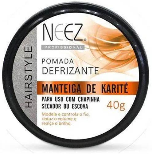 Pomada Neez Defrizante Manteiga De Karite 40g - NEEZ - Higiene E Beleza