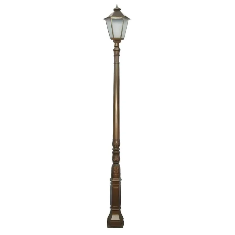Poste para Jardim Paris Maior Alumínio Fundido Vidro 3,90m 01 - Luminárias N. Sra. da Guia - Móveis