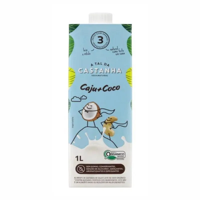 Kit 3X: Leite Vegetal Caju + Coco A Tal Da Castanha 1L