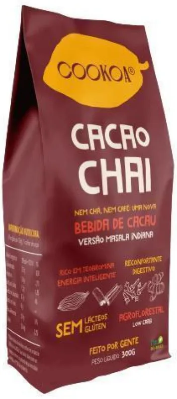 Kit 3x: Cacao Chai Zero Açúcar Cookoa 300g - Não Informado - Mercearia