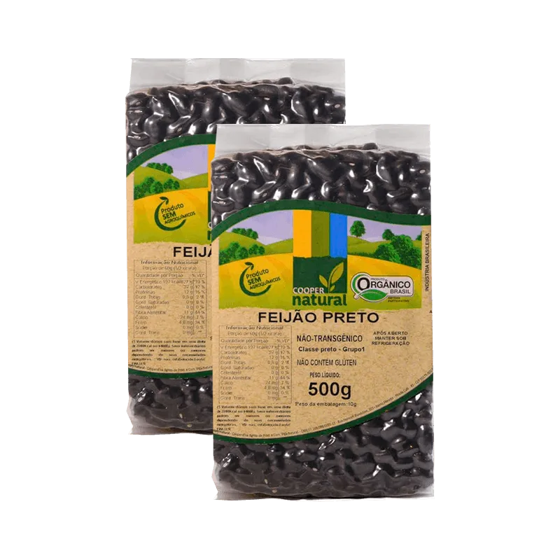 Kit 2x: Feijão Preto Orgânico Coopernatural 500g - Não Informado - Mercearia