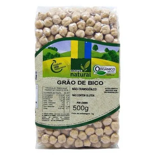 Kit 2x: Grão De Bico Orgânico Coopernatural 500g - Não Informado - Mercearia