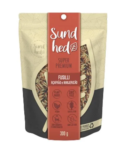 Kit 2x: Fusilli Açafrão/manjericão Sem Glúten Sundhed 300g - Não Informado - Mercearia