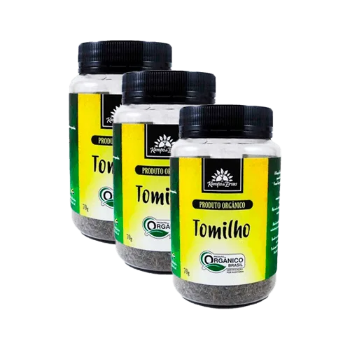 Kit 3x: Tomilho Orgânico Kampo De Ervas 70g - Kampo de Ervas - Mercearia
