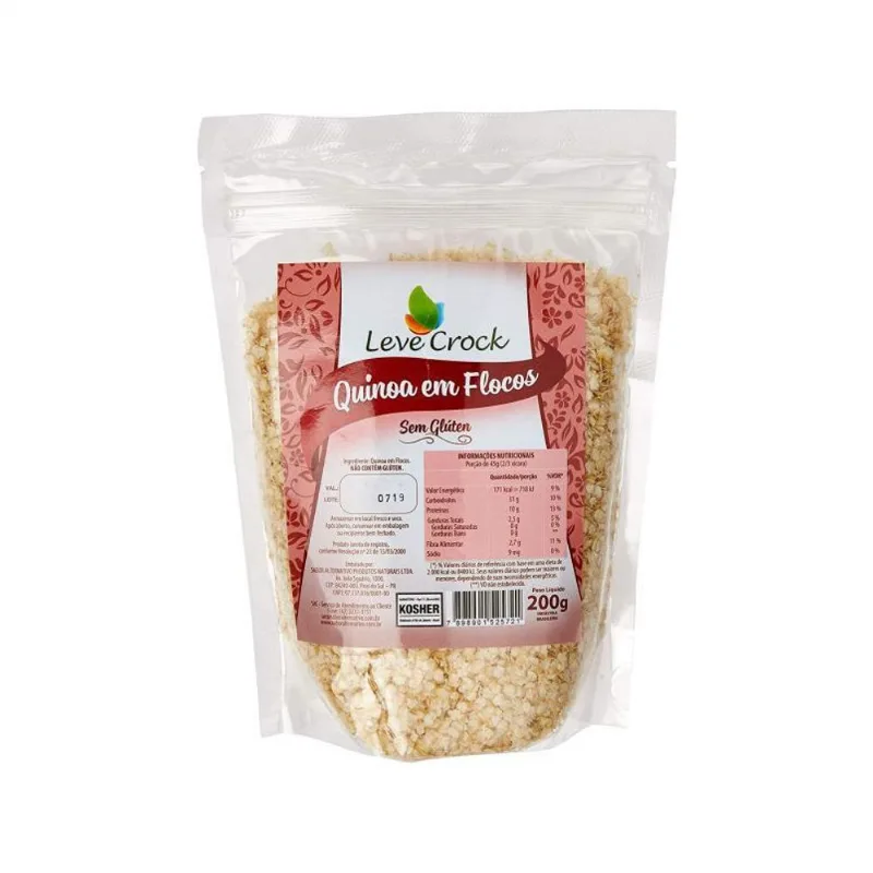 Kit 3 Quinoa Em Flocos Sem Glúten Leve Crock 200G