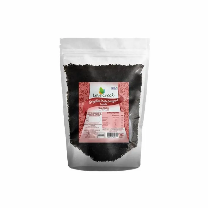 Kit 3 Gergelim Preto Sem Pele Sem Glúten Leve Crock 100G