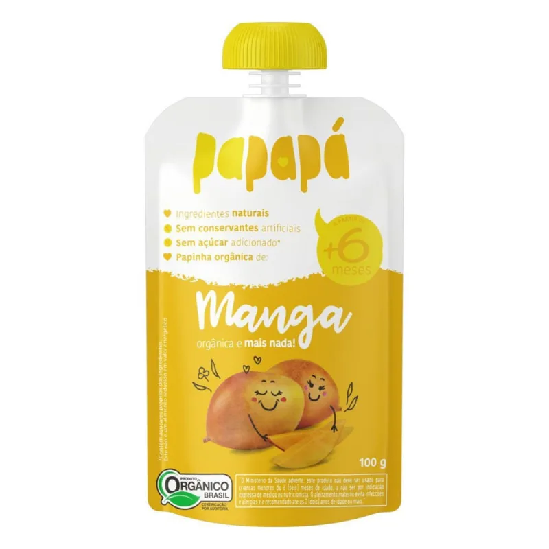 Kit 6X: Papinha Orgânica De Manga Papapá 100G
