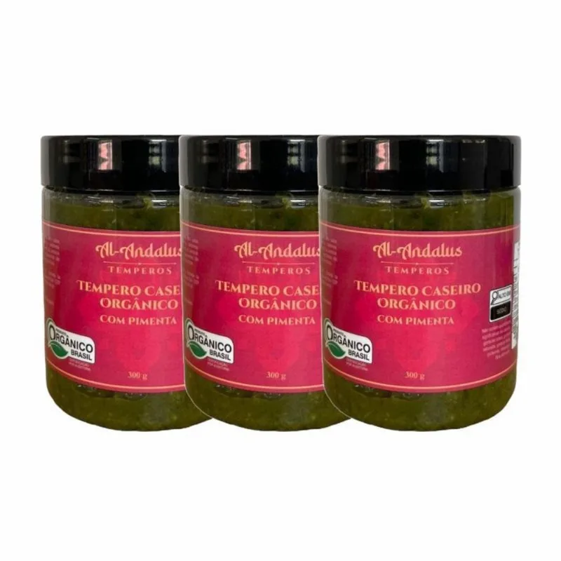Kit 3X: Tempero Caseiro Puro Orgânico Al Andalus 300G
