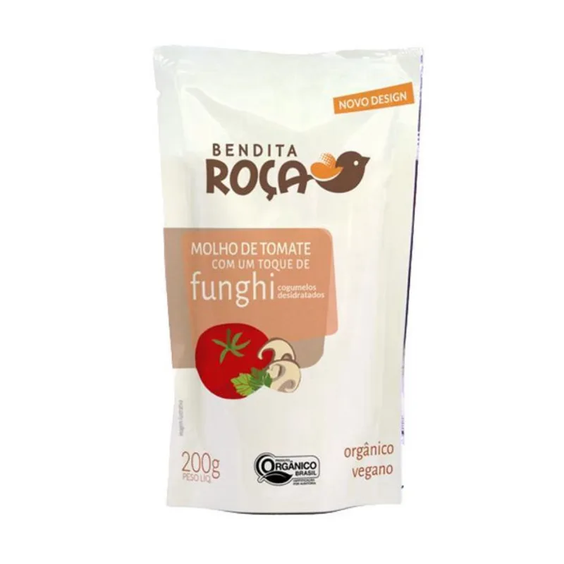 Kit 3X: Molho De Tomate Funghi Orgânico Bendita Roça 200G