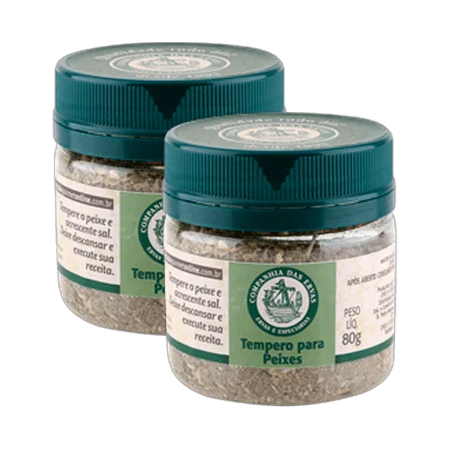 Kit 2x: Tempero Para Peixes Companhia Das Ervas 80g - Não Informado - Mercearia