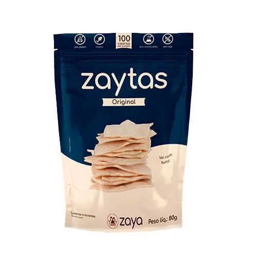 Kit 6x: Biscoito Zaytas  Sem Glúten Zaya 80g - Não Informado - Mercearia