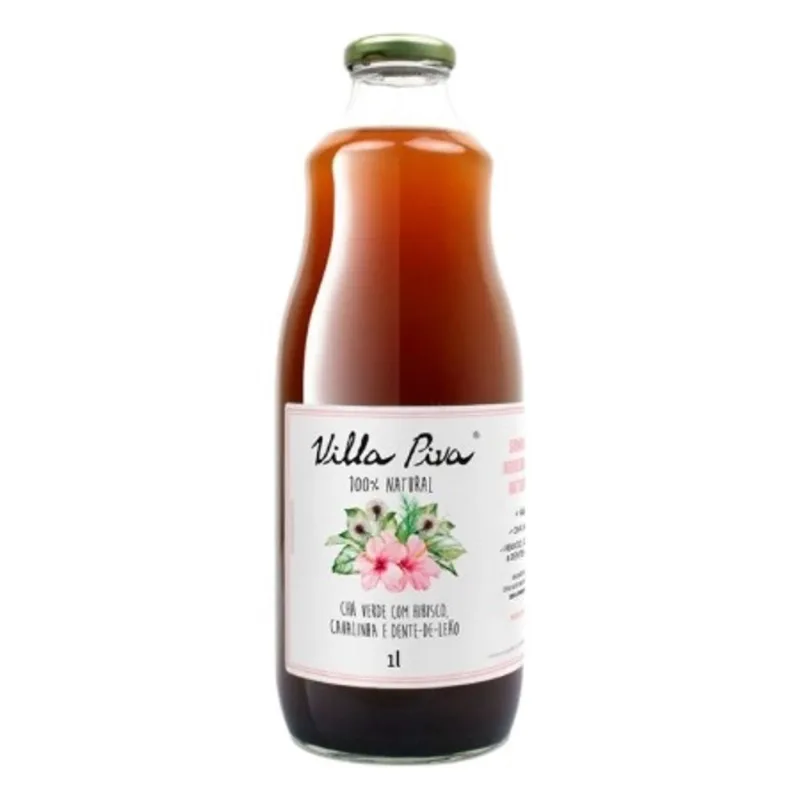 Kit 2X: Chá Verde/Cavalinha/Hibisco s/ Açúcar Villa Piva 1L