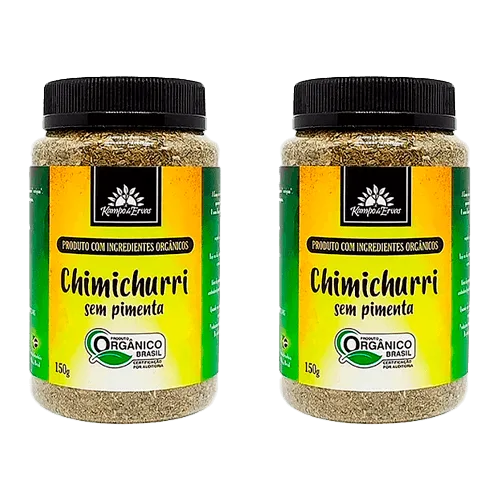 Kit 2x: Chimichurri Sem Pimenta Orgânico Kampo De Ervas 150g - Não Informado - Mercearia