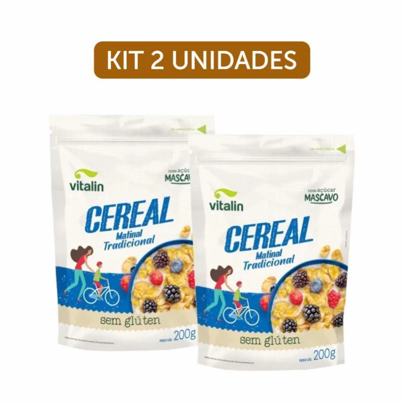 Kit 2x: Cereal Matinal Tradicional Sem Glúten Vegano Vitalin - Não Informado - Mercearia