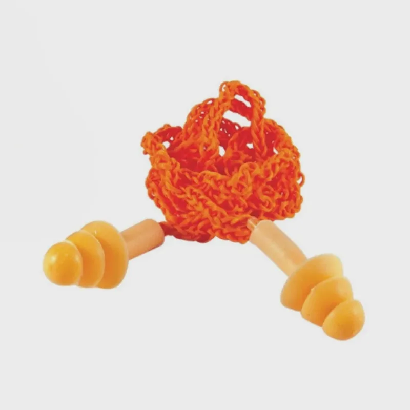 Protetor Plug c Cordão Auricular Ouvido Silicone Kalipso