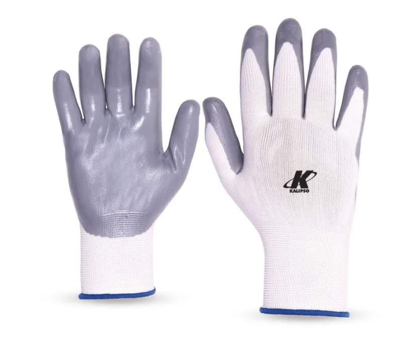 Luva de Nylon Revestimento Palma Nitrílica M - 8 NBR 02.05.12 - KALIPSO - KALIPSO - Epi