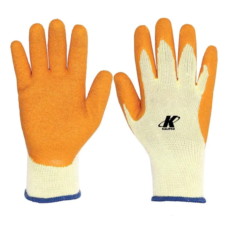 Luva de algodão palma latex laranja P 7 ORANGEFLEX 02.08.1.1 - KALIPSO - KALIPSO - Epi